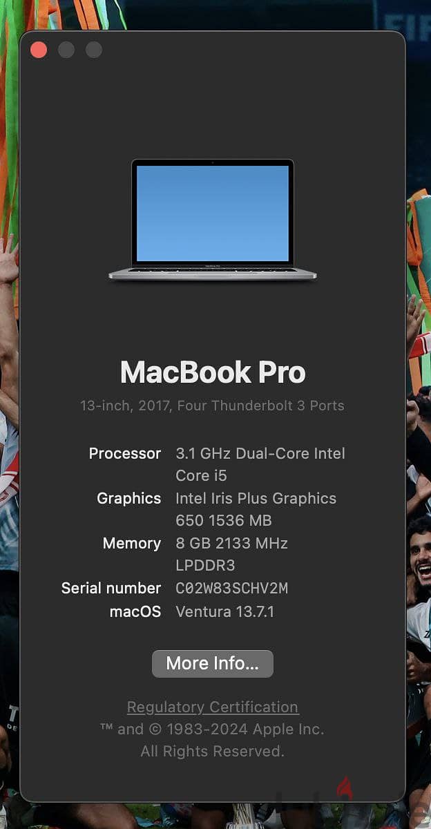 Macbook Pro 2017 Touch bar 1