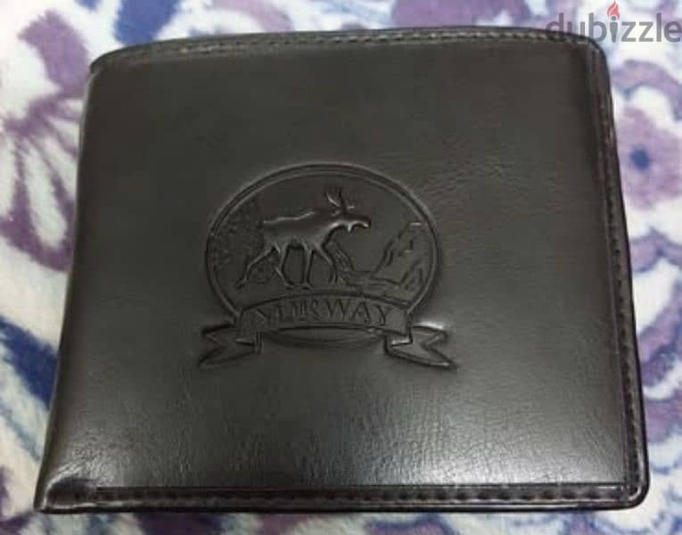 Norway wallet genuine leather brown colour imported from USA 0