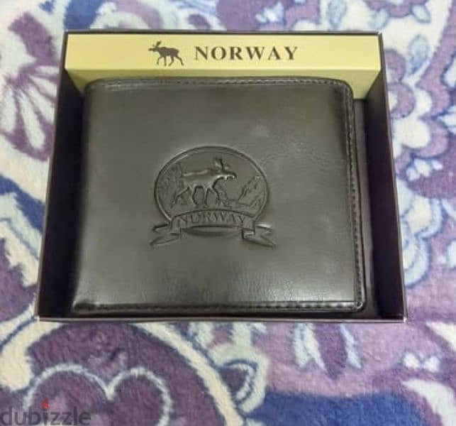 Norway wallet genuine leather brown colour imported from USA 1