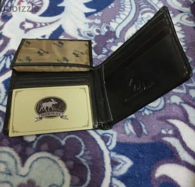 Norway wallet genuine leather brown colour imported from USA 2