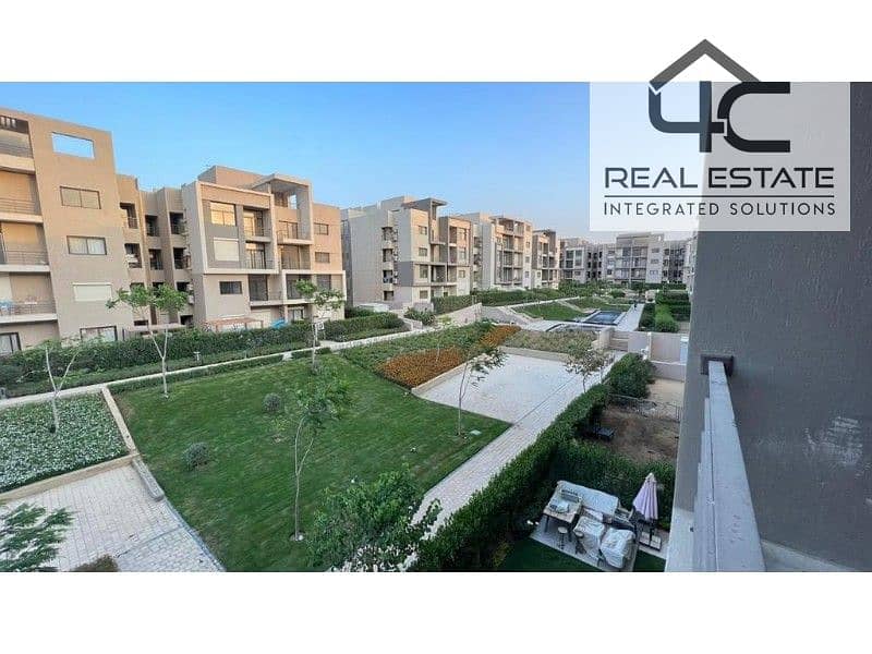 Apartment 130 m 2 bedroom fully finished view land scape for sale with down payment and instalment in fifth square compound new cairo 0