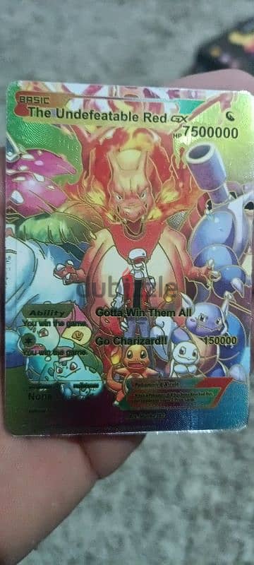 pokemon card (the undefeatable red)