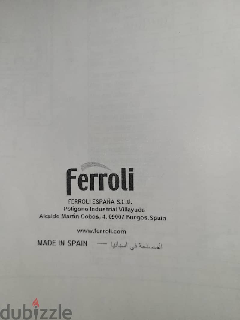 سخان غاز ferroli اسبانى 2