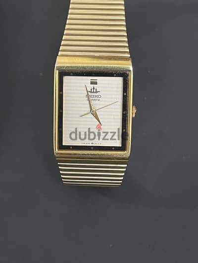 Seiko watch Galaxy Gilt Mirrored Bezel Tank 1998 ساعة سايكو