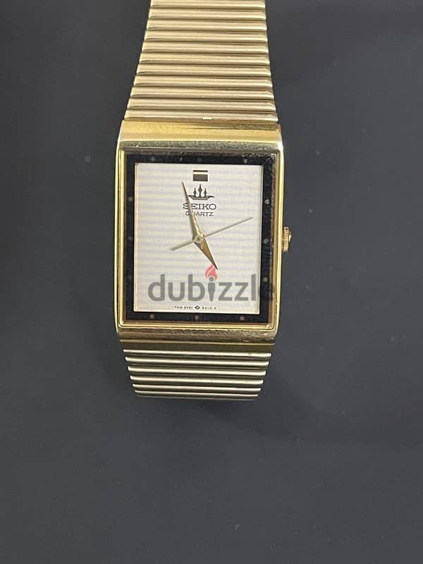 Seiko watch Galaxy Gilt Mirrored Bezel Tank 1998 ساعة سايكو 0