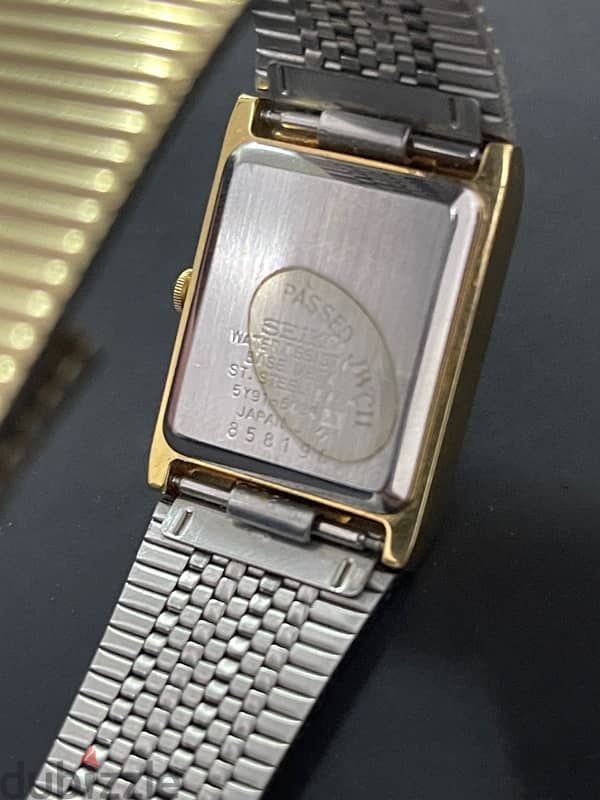 Seiko watch Galaxy Gilt Mirrored Bezel Tank 1998 ساعة سايكو 2