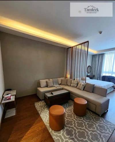 Fully Furnished Studio For Rent High Floor Stunning View in Aeon Towers by Marakez, Mall Of Arabia 6th of October City, Direct on 26 of July Corridor