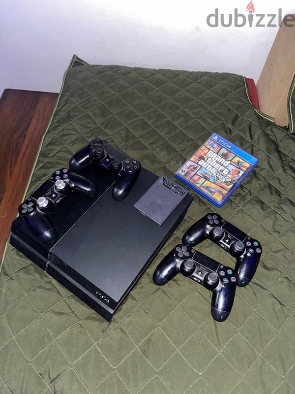 playstation 4 500gb (4 controllers) fc25 + gta V5 1