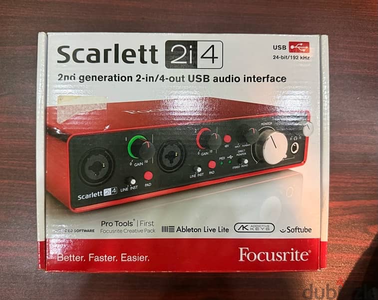 audio interface (scarlett 2i4 )2nd generation at good condition 2