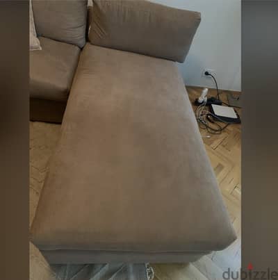 L shape couch ive brown