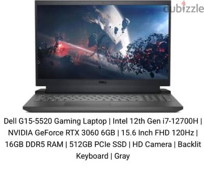 Dell g15 5520 i7 12700 RTX 3050