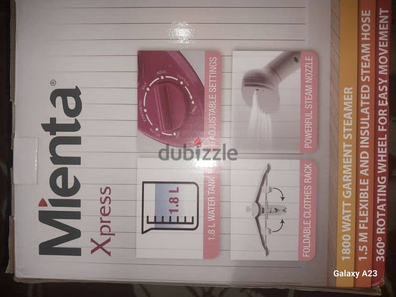 مكواة بخار ميانتا 1500wt تانك 1.5 liter جدييييدة بالكرتونة وفي الضمان 0