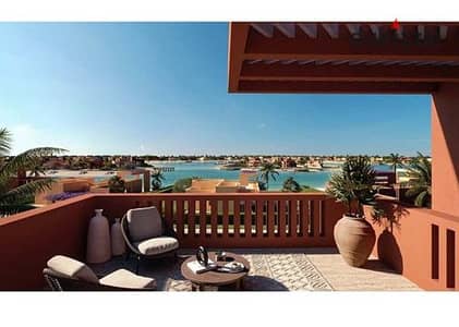 Fully finished Villa for sale with private boat dock ( Open Lagoon View ) at North Bay Gouna Red Sea , flexible payment plans