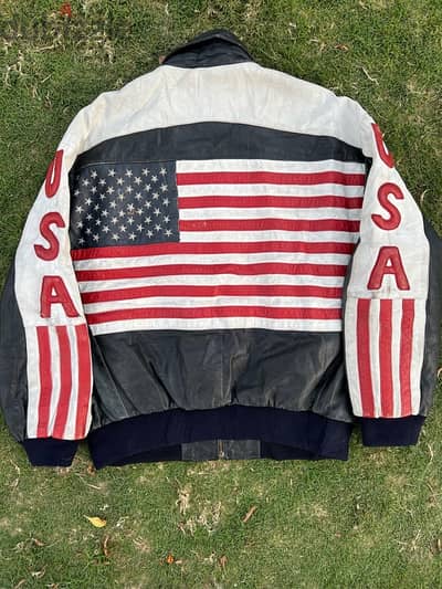 Vintage USA Black natural Leather Motorcycle Jacket