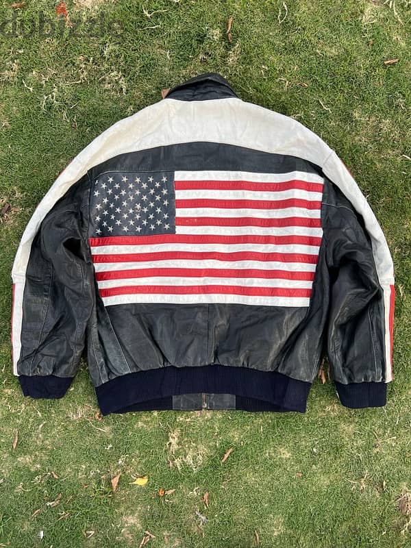 Vintage USA Black natural Leather Motorcycle Jacket 1