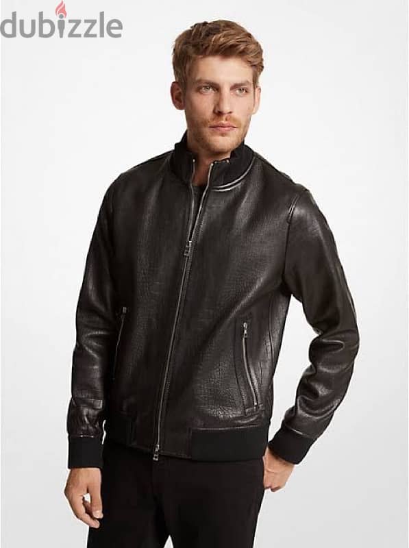 Michael Kors leather jacket for men size L 0