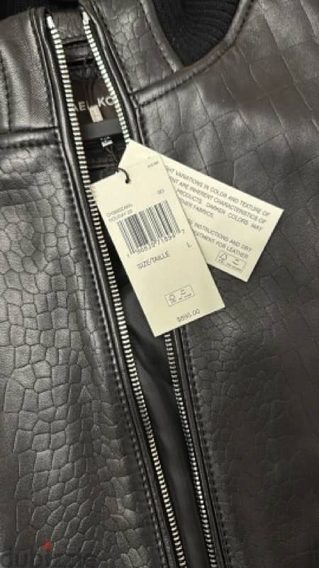 Michael Kors leather jacket for men size L 1