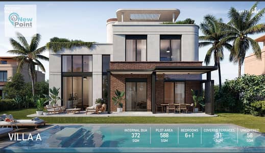 Marakez Company offers a fully finished standalone villa with air conditioning in the compound with a 40% cash discount  Crescent walk New Cairo