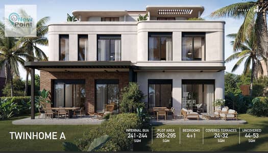 Marakez Company offers a fully finished standalone villa with air conditioning in the compound in installments over 8 years  Crescent walk New Cairo