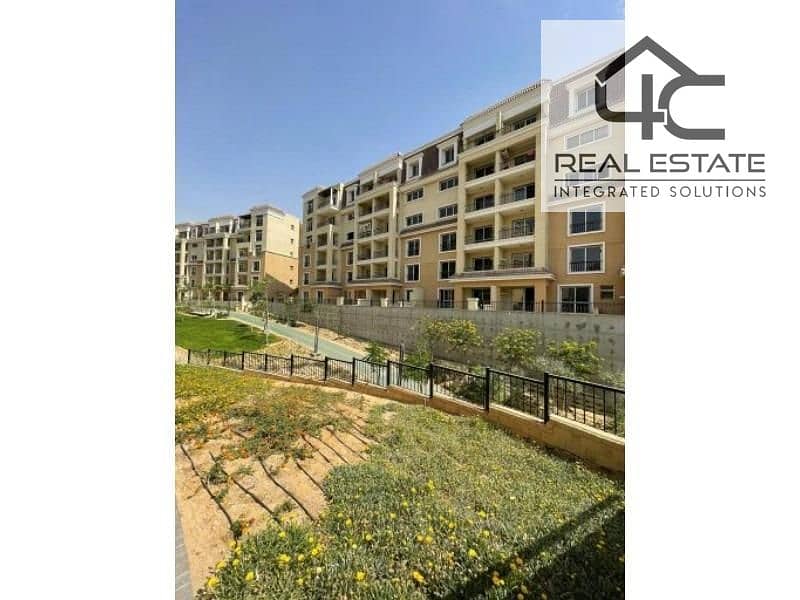 apartment  for sale  164m in sarai  new  cairo  READY TO MOVE  view  villas in the  best  location  in  5th  statement 0