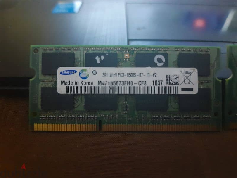 2×2gb DDR3 RAM 1066 MHz 0