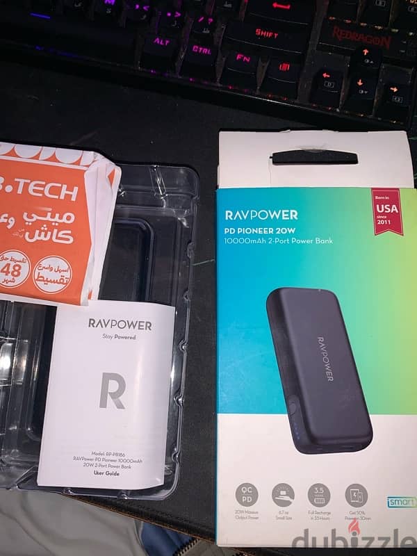 باور بانك ravpower 20W 10,000map 4