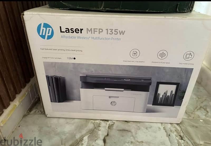 HP laser MFP 135w printer and scanner 3