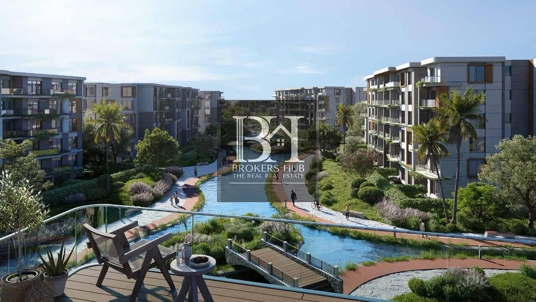 View lagoon Fully finished Apartment for sale Cleo palm hills  new cairo 0