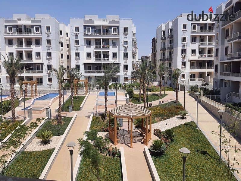 Apartment 150m for sale with the nearest receipt in front of Al Rehab in Jade Compound, ready for inspection, open view on landscape, 0