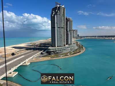 استلم فوري شقه تشطيب حسن علام +ACs بانوراميا فيو ع البحر في ابراج العلمين الجديده -  New Alamein Towers - North Coast بجوار مراسي وهاسيندا