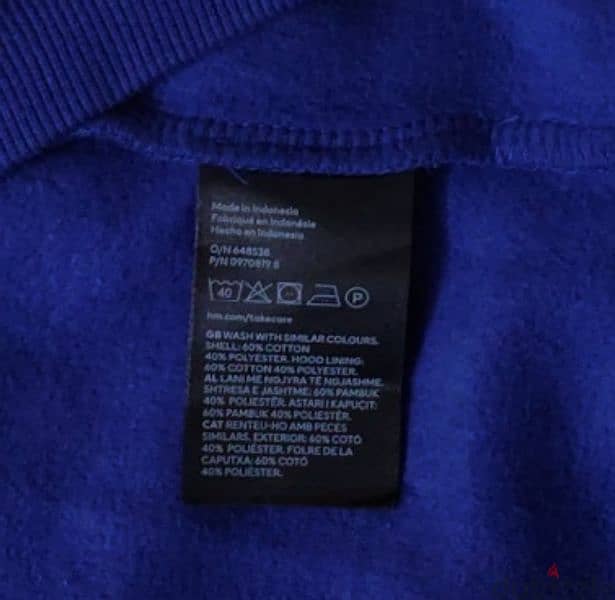 هودي براند H&M شتوي جديد بالتيكت H&M Dark Blue Hoodie 3