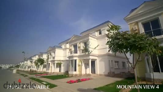 Finished townhouse in Mountain View 4, area of ​​220 sqm, delivery soon in installments