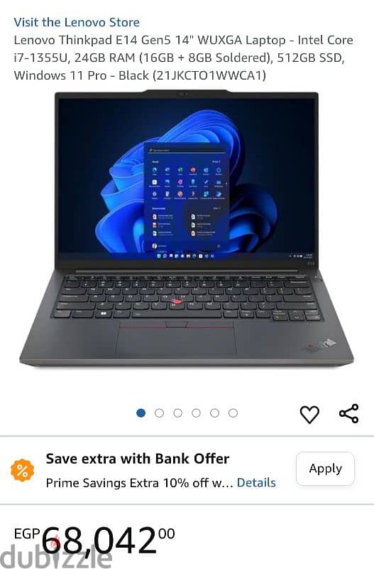 Lenovo Thinkpad E14 I7 Gen 10 1