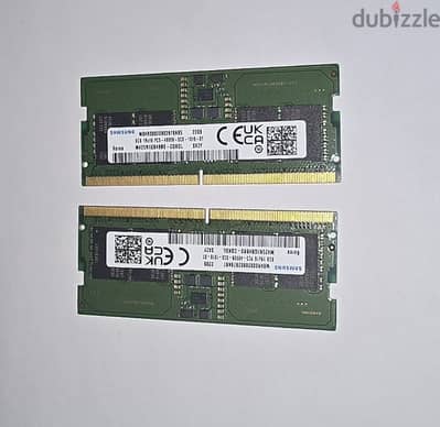 Laptop DDR 5 RAM samsung 4800 8x2 16GB sodim