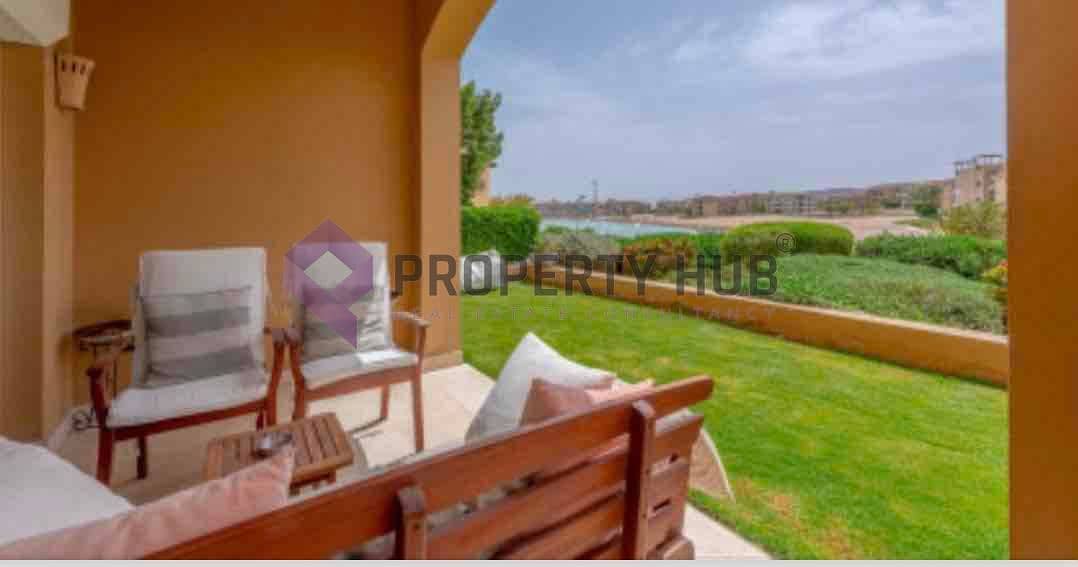 Ground floor chalet for sale in waterside compound gouna prime location fully furnished 0