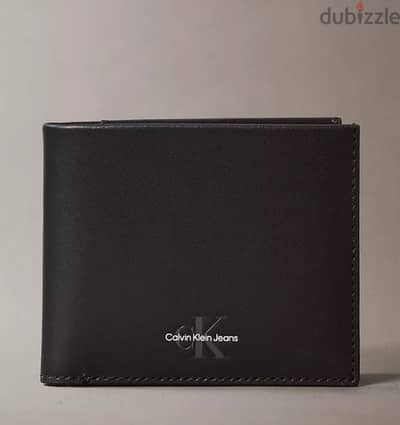 Calvin Klein Black Monogram Medium Bi-Fold Wallet