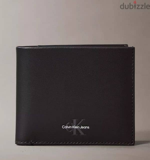 Calvin Klein Black Monogram Medium Bi-Fold Wallet 0