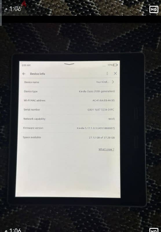 Kindle oasis 0