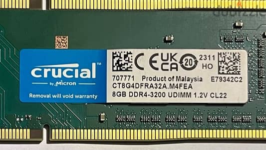 8GBx4 RAM DDR4 crucial sk hynix 32GB