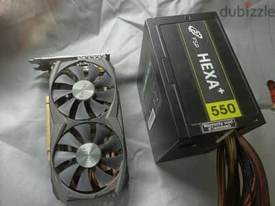 Gtx 960 zotac 2GB DDR5 + power supply 550w hexa +80 plus