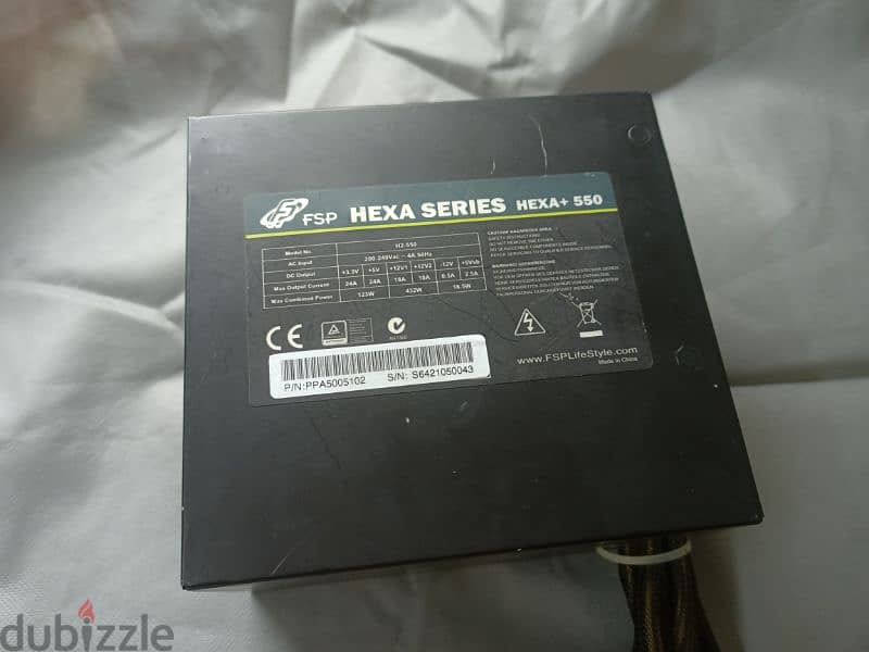 power supply 550w hexa +80 plus 3