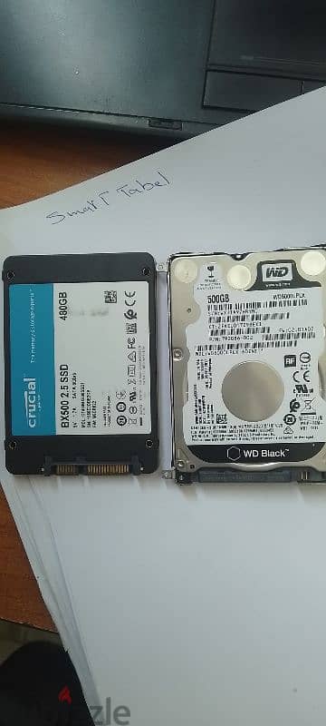 هارد ديسك ssd +هارد عادى لاب