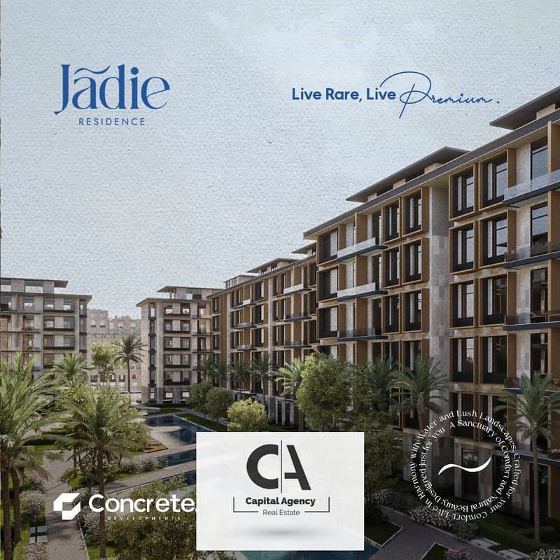 Apartment for sale with 10% down payment 3 rooms distinctive view prime location in Jadie Compound in the heart of the Fifth Settlement 0