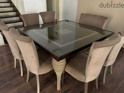 luxury modern dinning table with chaires