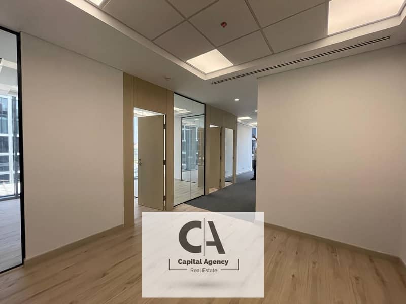 fully finished admin office 151m with Ac's for sale in cfc - New Cairo 0