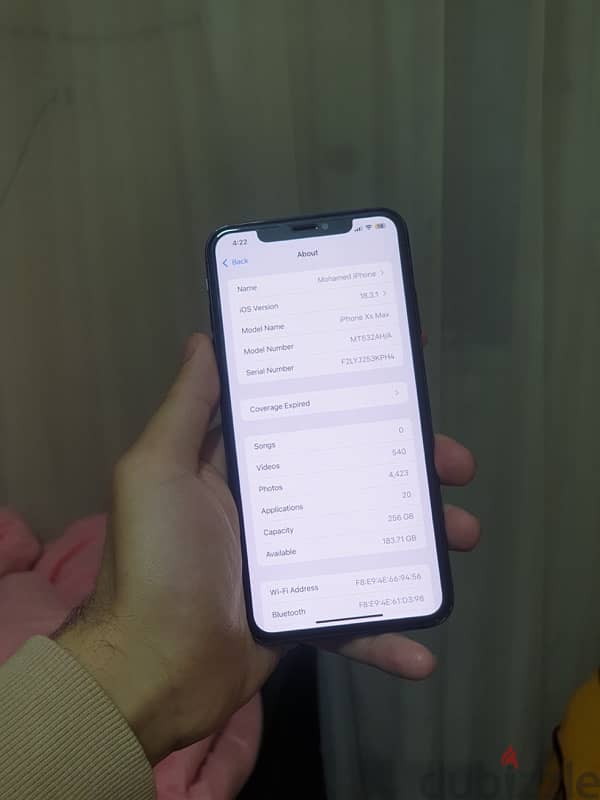 xs max 256G للبع او بدل 3