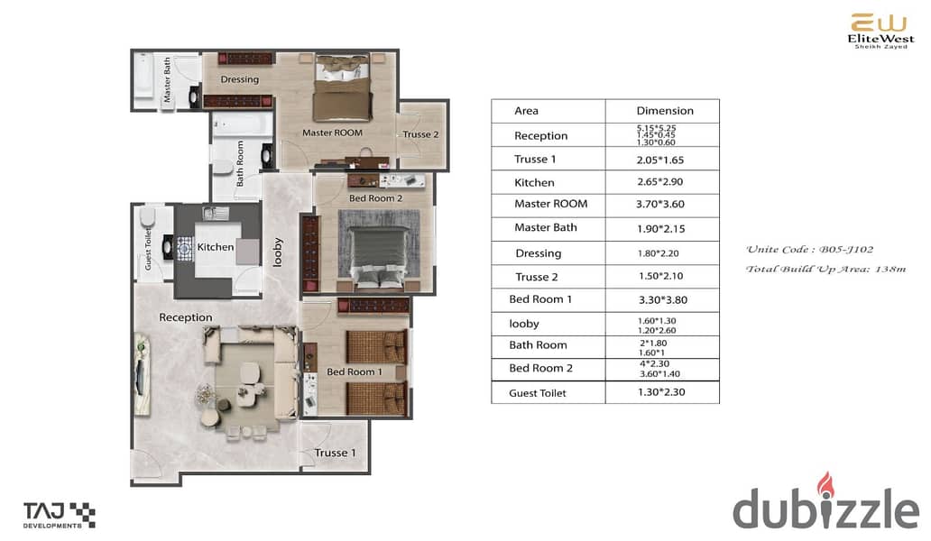 Live the luxury in Elite West Compound with the easiest payment system: 15% down payment and the rest in comfortable installments over 8 years. 0