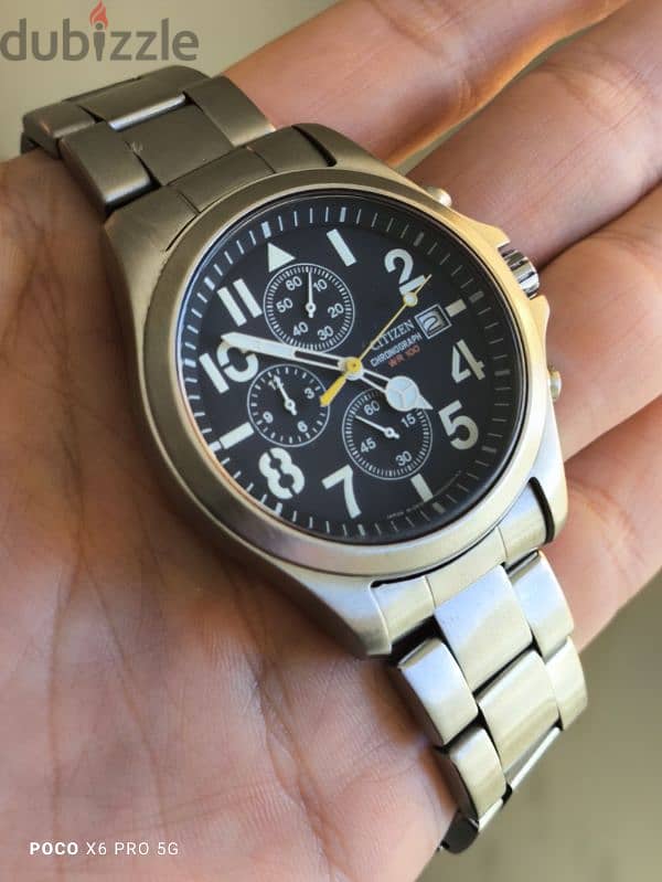 ساعة سيتزن عدادات يبانى Citizen Chronograph Watch 6