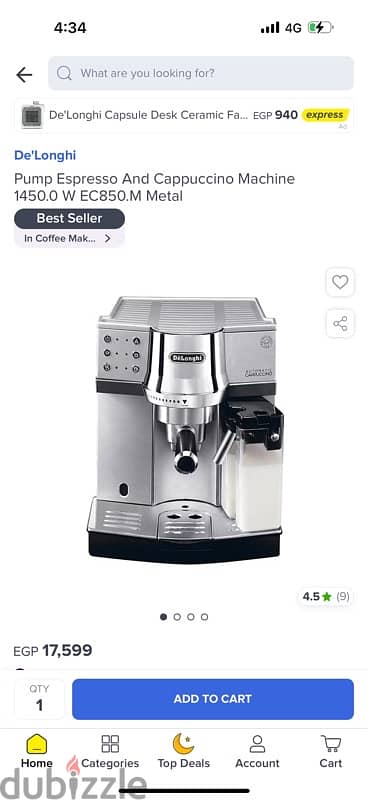 Delonghi - Automatic Cappuccino coffee machine