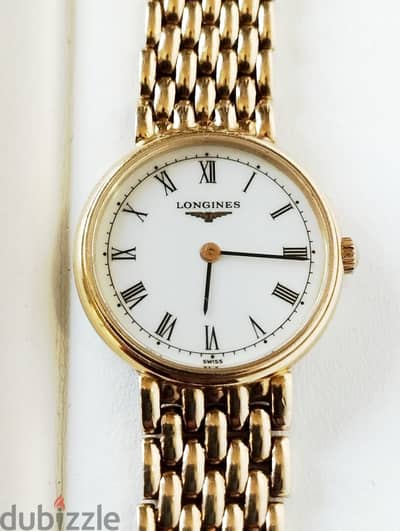 Longines Solid 18K Gold Lady's Watch - ساعة حريمي ذهب من لونجين